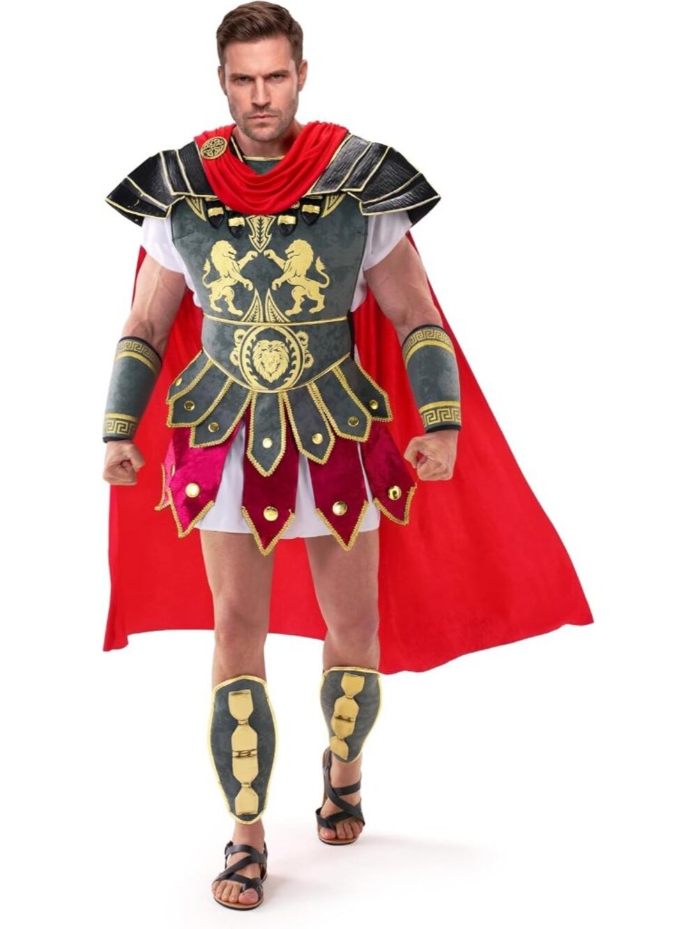 Spooktacular Creations Men’s Roman Gladiator Halloween Costume Audacious MEDIUM